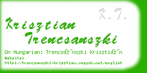 krisztian trencsanszki business card